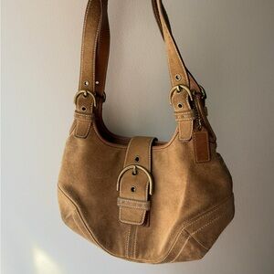 vintage Y2K  coach  Tan Suede Women's Bag (2004)